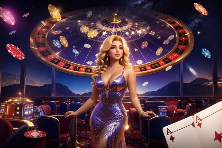 Antarmuka permainan Diamond Empire di singa77 dengan simbol permata dan fitur bonus